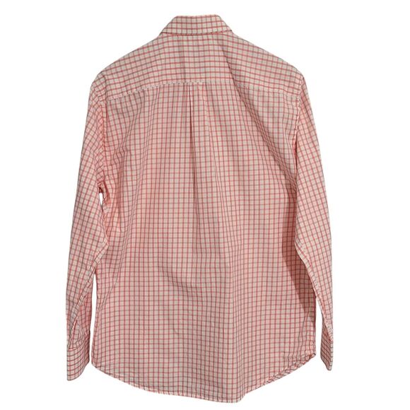 Peter Millar Men's Long Sleeve Button Up Shirt Pink White Plaid Large - Picture 4 of 7